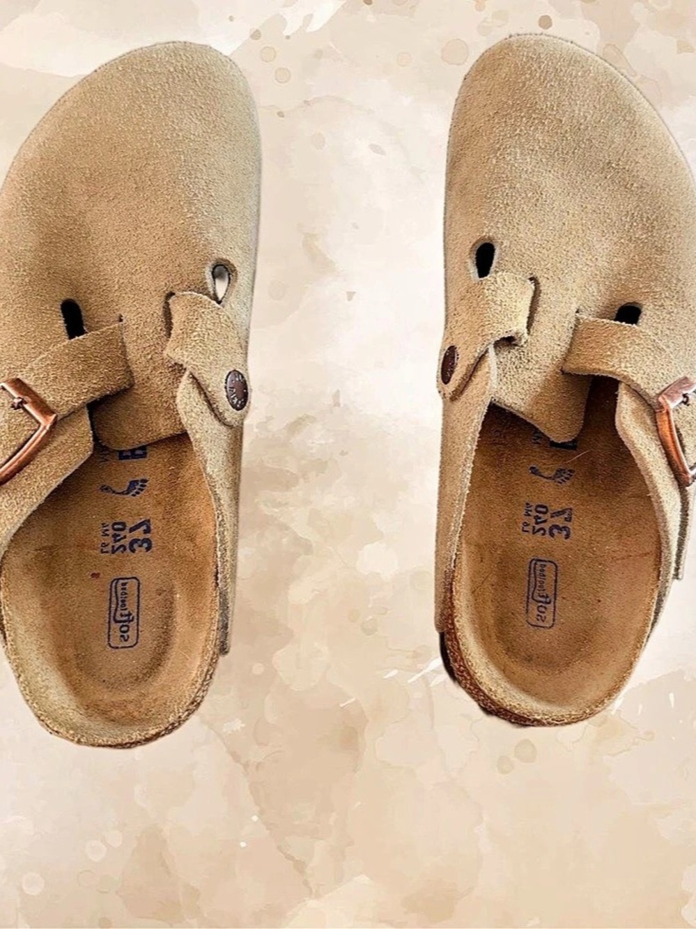 Birkenstock Boston Soft Footbed Suede Clogs in Brown